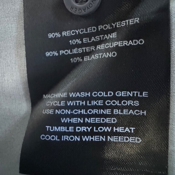 Voyager Mens Medium Short Sleeve Button-Up Shirt Gray Patterned  Grey Med M - Picture 6 of 9